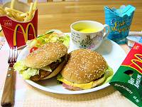 マクドナルドの晩ごはん