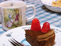 友達のうちのチョコレートケーキ